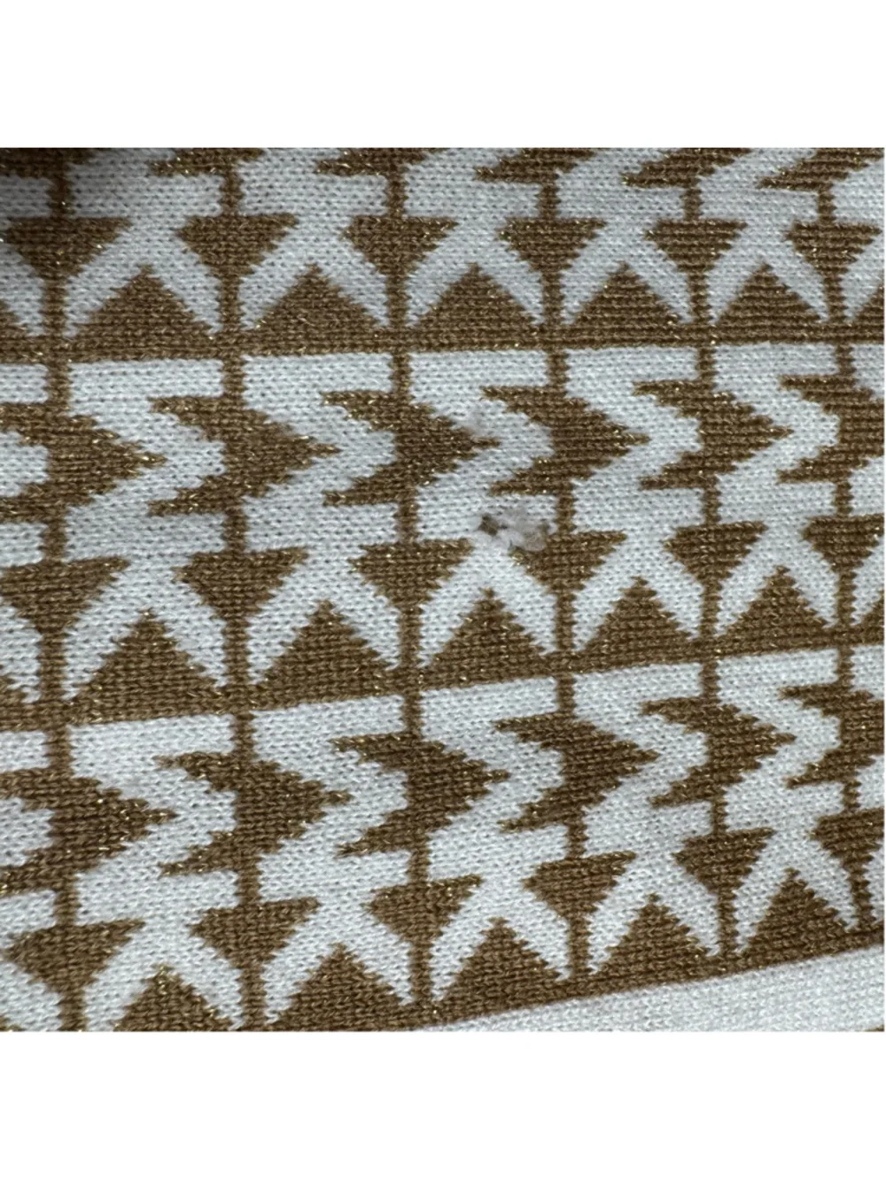 Women's Michael Kors One Size White Gold Logo Scarf